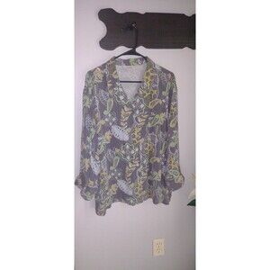 Vtg Tianello Button Down Long Sleeve Shirt Women's